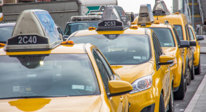 NEW YORK - NOVEMBER 21, 2013: New York taxis waiting for clients.New York City has around 6,000 hybrid taxis